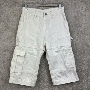 Edwin White Denim Baggy Cargo Y2K Shorts Skater Men's Size‎ 26
